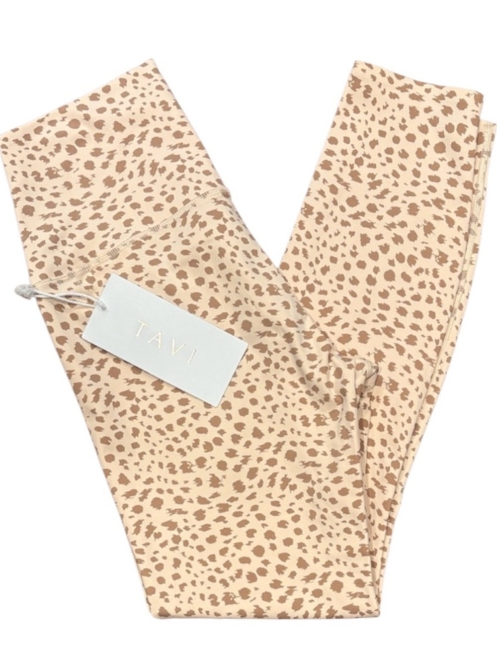 NWT TAVI High Waisted 7/8 Leggings Dune Lynx Size Medium Retail $90.00